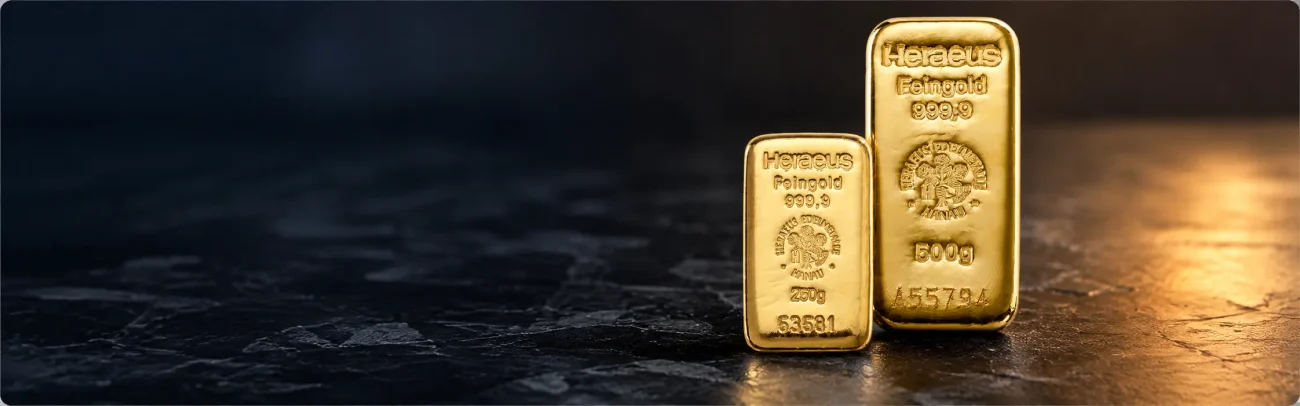 Heraeus physical gold bars