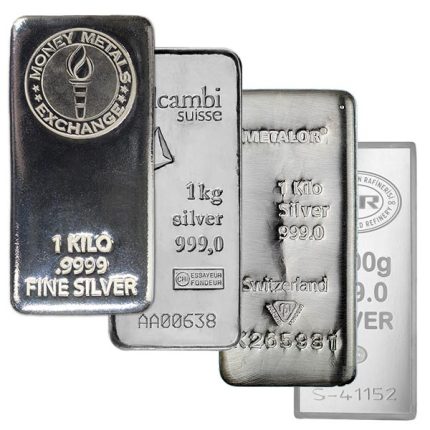 1kg Cast Silver Bar